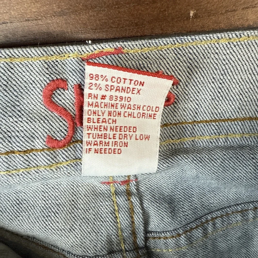 Smiths Dungarees Capri Jeans Women Size 12 Blue Denim Crop Stretch Coastal Vacay - Picture 10 of 13